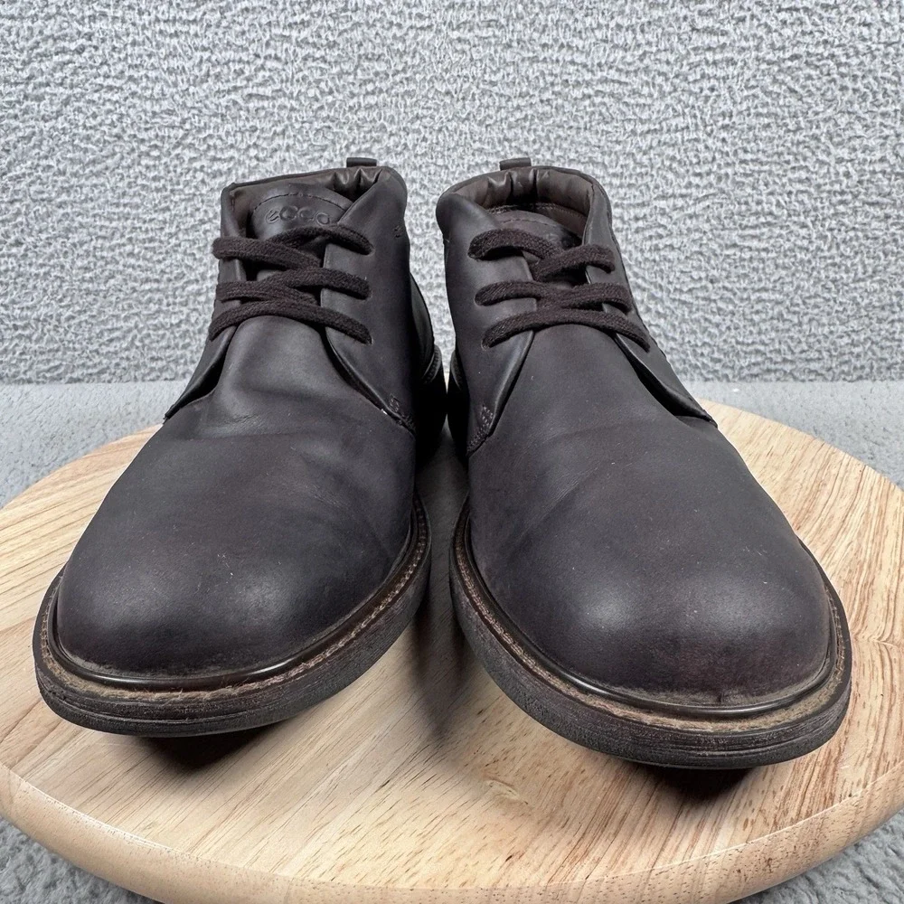ECCO Turn GTX Mens Size EU 46 US 12-12.5 Cocoa Brown Leather Chukka Boots